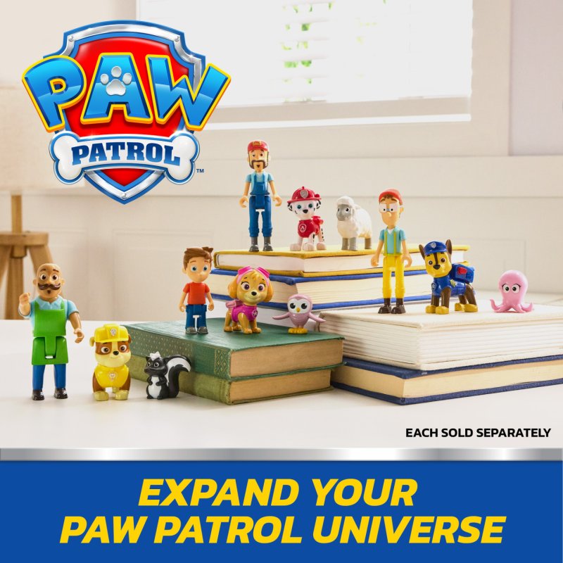 PAW Patrol Pat' Patrouille, Coffret de figurines Ruben et M. Porter avec figurine de moufette, jouets pour filles et