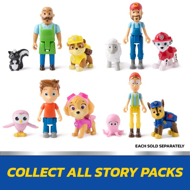 PAW Patrol Marshall & Farmer Al Figure Pack with Sheep Toy Figure, Kids Toys for Boys and Girls Ages 3 and Up