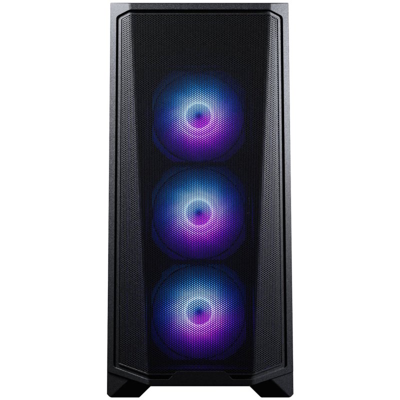 Phanteks Eclipse G370A PC-Gehäuse, Midi-Tower, SSI-EEB, RGB, Tempered Glass - inklusive 3x 120-mm-Lüfter, schwarz