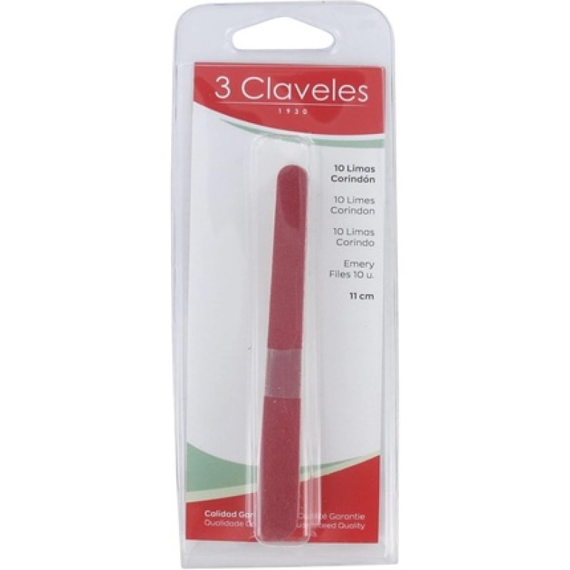 3 Claveles Corundum Emery Files 11cm - Pack of 10