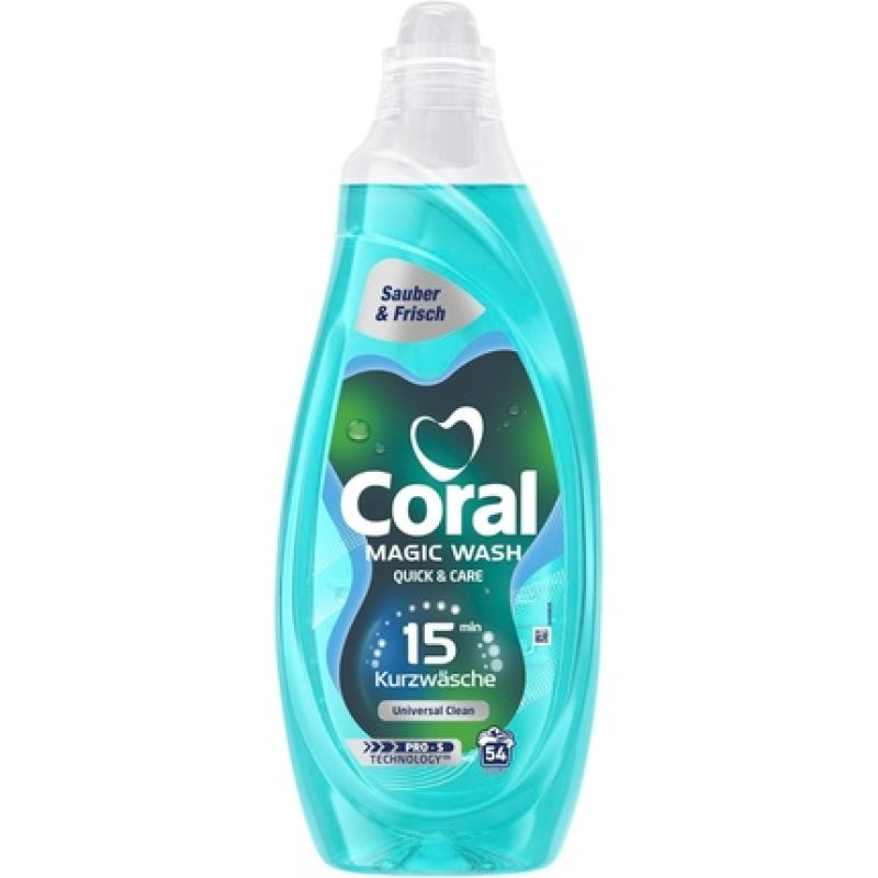 Coral Magic Wash Quick & Care Universal Clean Liquid Detergent