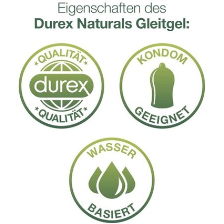 Durex Naturals Water Based Glide Gel, Glide Gel Made Of 100% Natural Ingredients