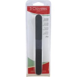 3 Claveles Black Corundum Nail File 18cm - Pack of 10