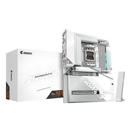 GIGABYTE X870 AORUS STEALTH ICE Carte Mère – Prend en charge les processeurs AMD Ryzen 9000, VRM numérique 16 2 2