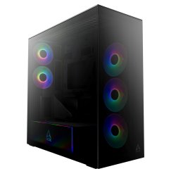 ARCTIC Xtender PC-Gehäuse, Midi-Tower, E-ATX, RGB, Tempered Glass - inklusive vertikaler GPU-Halterung & Riser-Kabel,