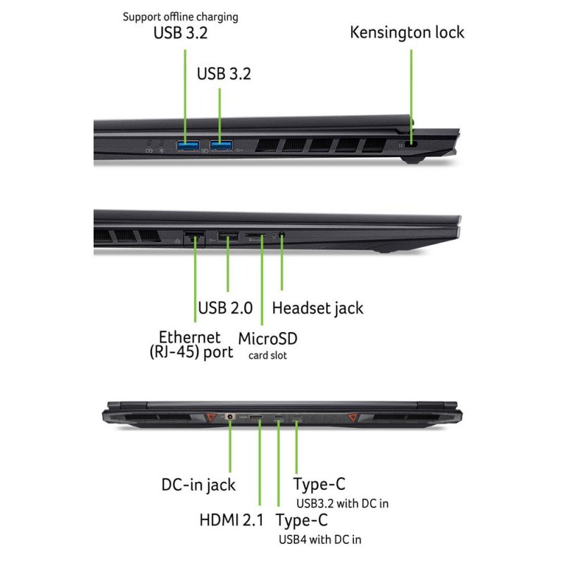 Acer Nitro 18 AI (AN18-61-R7GF) Gaming 18" WUXGA, 165Hz, Ryzen AI R7-350 (50 TOPS), 16GB RAM, 1TB SSD, GeForce RTX5060,