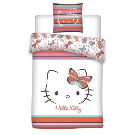 HELLO KITTY - Parure de lit 140x200cm 65x65cm