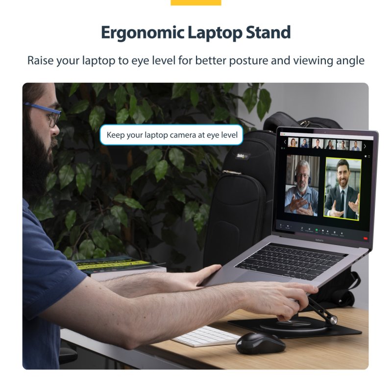 LAPTOP STAND/RISER FOR DESK - - COMPUTER STAND W/360 SWIVEL BASE