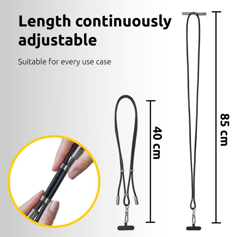 Intenso® Cell Phone Charging Lanyard black