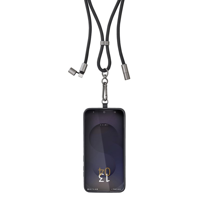 Intenso® Cell Phone Charging Lanyard black