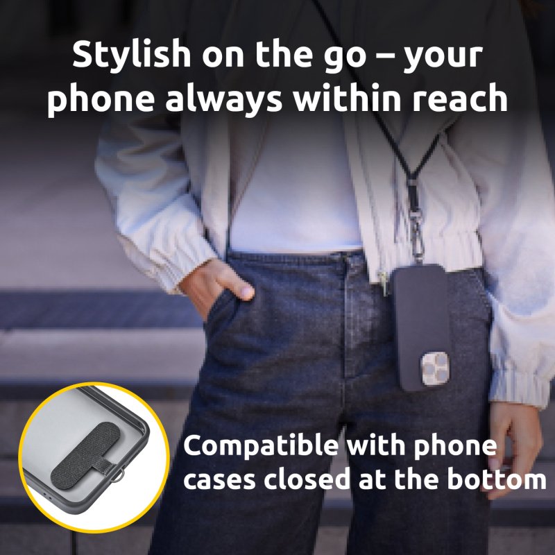 Intenso® Cell Phone Charging Lanyard - beige