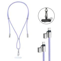 Intenso Lanière de Charge USB-C – Collier Câble pour Smartphone, Charge Rapide 60W, Longueur Réglable, 1,65 m