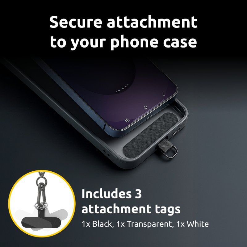 Intenso USB-C Charging Lanyard – Phone Necklace Cable, 60W Fast Charging, Adjustable Length, 1.65 m Nylon, USB-C to