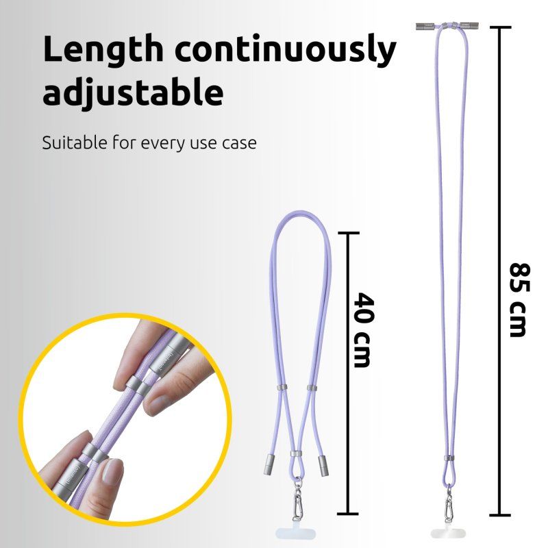 Intenso® Cell Phone Charging Lanyard - purple