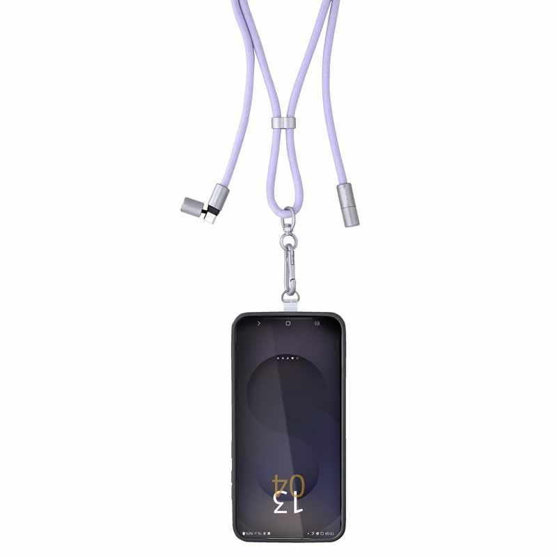 Intenso Lanière de Charge USB-C – Collier Câble pour Smartphone, Charge Rapide 60W, Longueur Réglable, 1,65 m