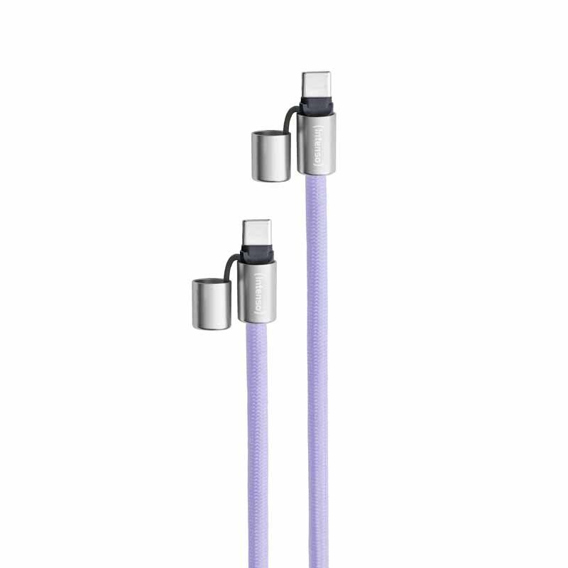 Intenso USB-C Charging Lanyard – Phone Necklace Cable, 60W Fast Charging, Adjustable Length, 1.65 m Nylon, USB-C to