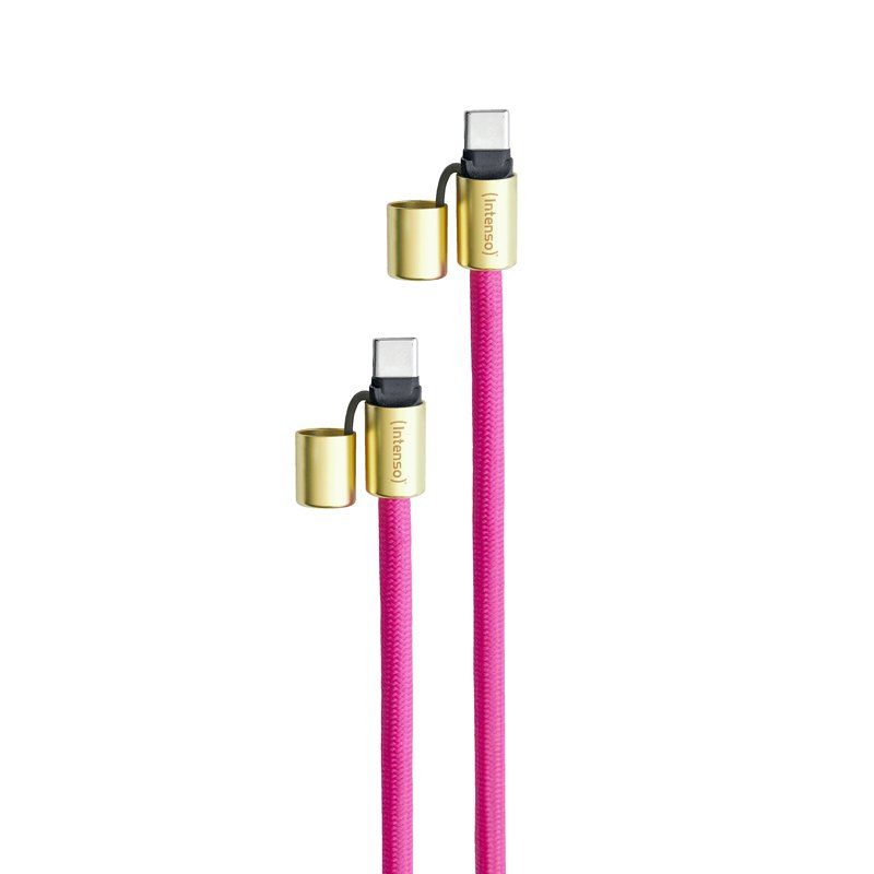 Intenso USB-C Charging Lanyard – Phone Necklace Cable, 60W Fast Charging, Adjustable Length, 1.65 m Nylon, USB-C to