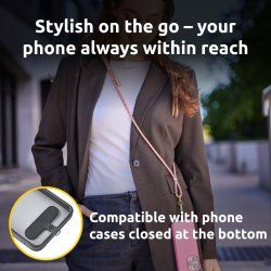 Intenso Lanière de Charge USB-C – Collier Câble pour Smartphone, Charge Rapide 60W, Longueur Réglable, 1,65 m