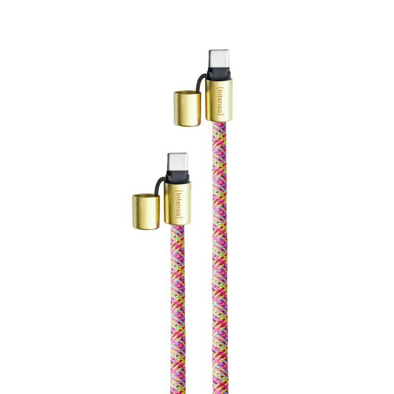 Intenso Lanière de Charge USB-C – Collier Câble pour Smartphone, Charge Rapide 60W, Longueur Réglable, 1,65 m