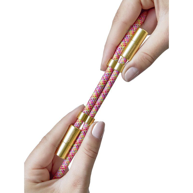 Intenso® Cell Phone Charging Lanyard - neon mix