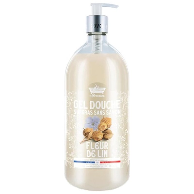 Shower Gel Fleur De Lin 1L - Les Petits Bains De Provence Moisture-Saving