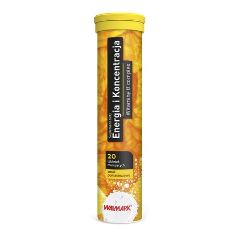 Walmark Energy And Concentration Dietary Supplement Orange Flavor 20 Effervescent Tablets