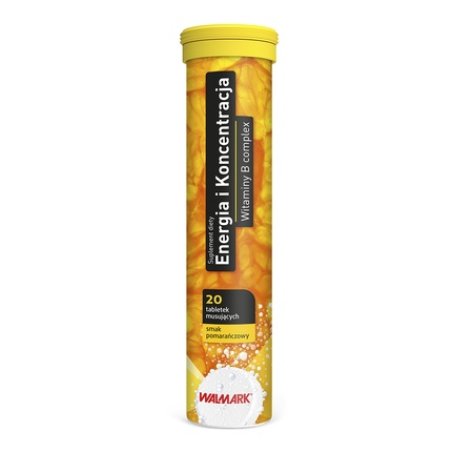 Walmark Energy And Concentration Dietary Supplement Orange Flavor 20 Effervescent Tablets