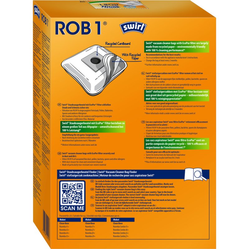Swir Staubsaugerbeutel ROB 1 EcoPor iRobot