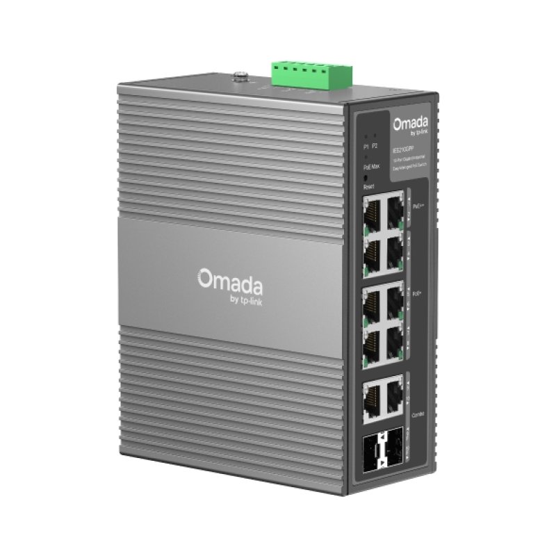 TP-LINK Omada Switch IES210GPP 10xGBit 6xPoE /2xPoE /2x Combo RJ45/SFP (260W) Industrial Easy Managed