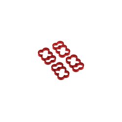 Alphacool Eiskamm Alu X6 - 4mm red - 4 pcs