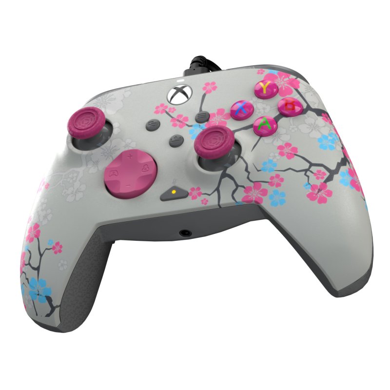 PDP REMATCH GLOW Advanced Wired Controller: Cherry Blossom, For Xbox Series X|S, Xbox One, & Windows 10/11 PC