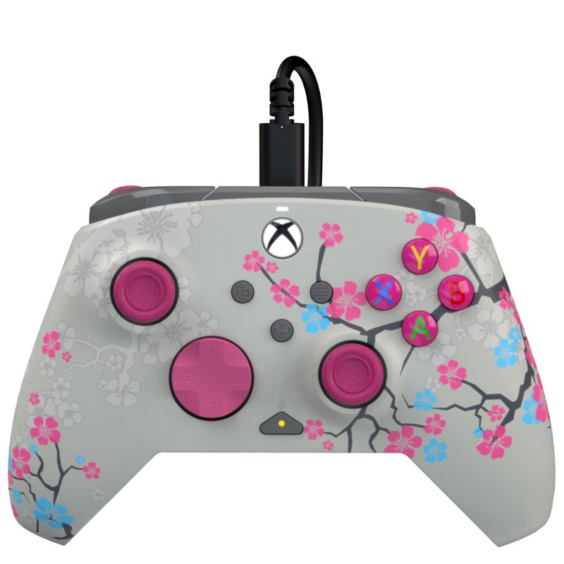 PDP REMATCH GLOW Advanced Wired Controller: Cherry Blossom, For Xbox Series X|S, Xbox One, & Windows 10/11 PC