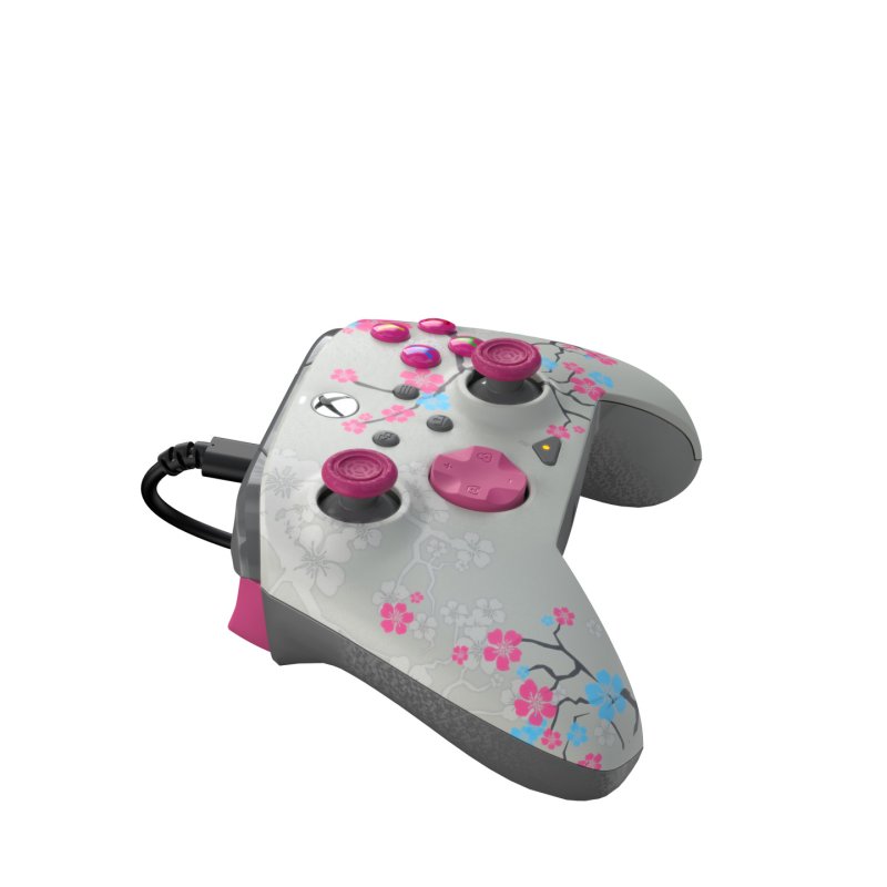 PDP Manette filaire REMATCH GLOW Advanced : Cerisier en fleur, Pour Xbox Series X|S, Xbox One et Windows 10/11 PC