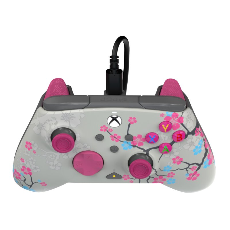 PDP REMATCH GLOW Advanced Wired Controller: Cherry Blossom, For Xbox Series X|S, Xbox One, & Windows 10/11 PC