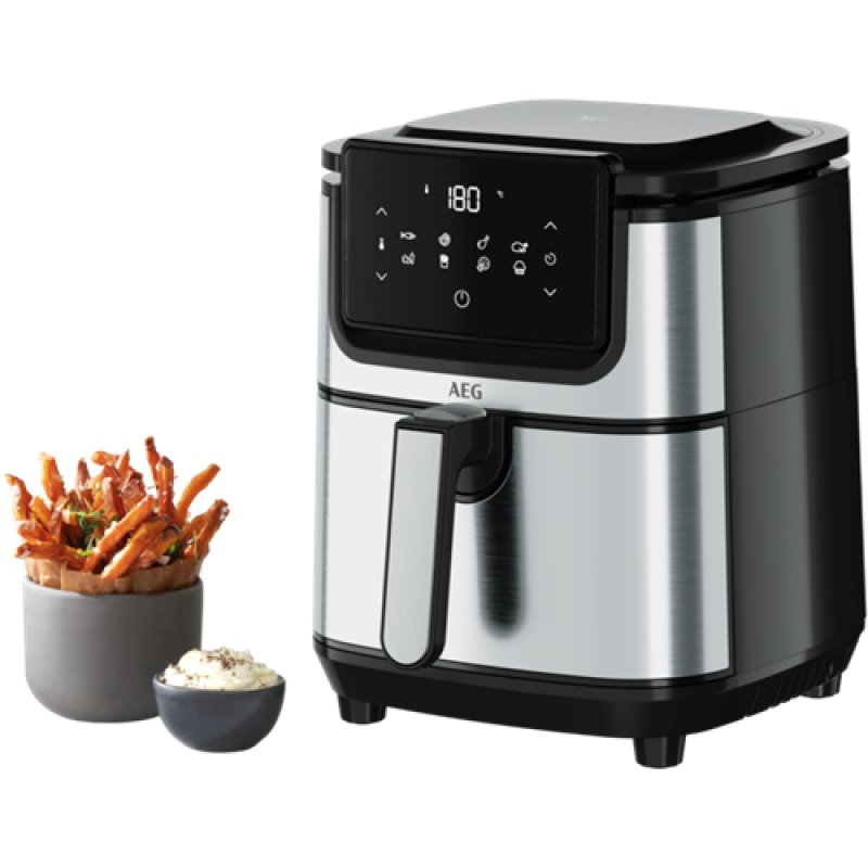 AEG AF6-1-4ST Single 3.5 L Stand-alone 1500 W Hot air fryer Black, Stainless steel
