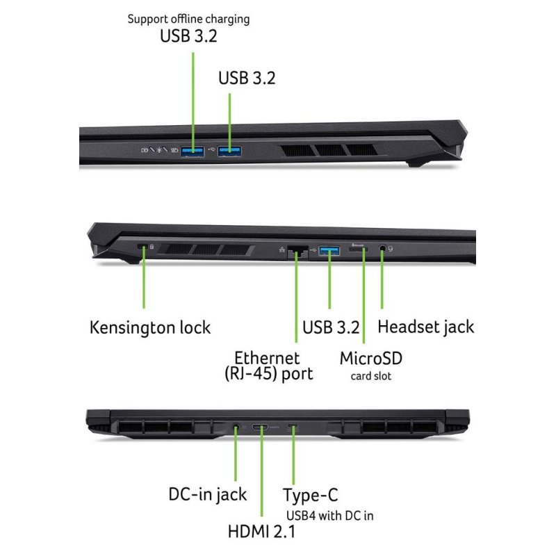 Acer Nitro V16 (ANV16-42-R9HY) Gaming 16,0" WUXGA, 180Hz, Ryzen R7-260 (16 TOPS), 16GB RAM, 1TB SSD, GeForce RTX5060,