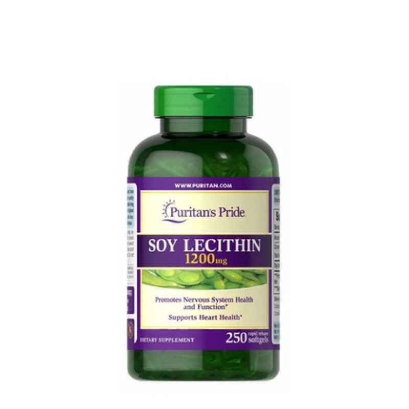 Puritan's Pride Soy Lecithin 1200mg 250 Capsules - Memory, Heart, Liver Support