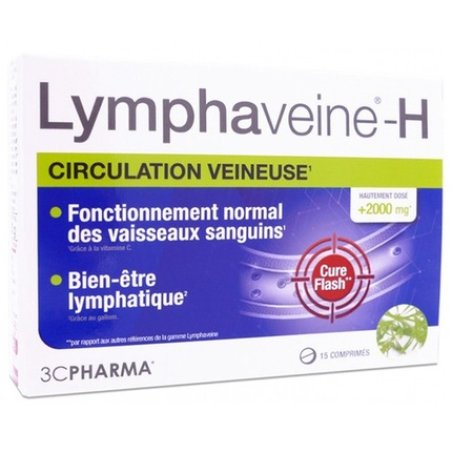 3C PHARMA - ÉTUI DE 15 COMPRIMÉS LYMPHAVEINE H