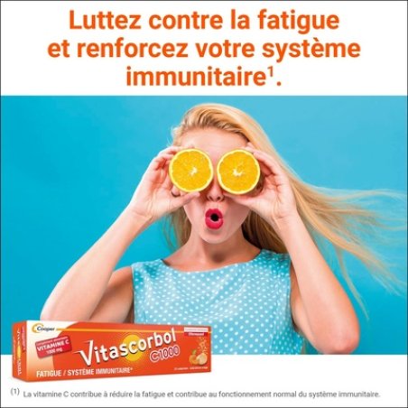 Vitascorbol Vitamin C 1000mg Dietary Supplement for Fatigue