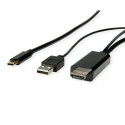 ROLINE Câble USB C-HDMI USB A,MM,1m