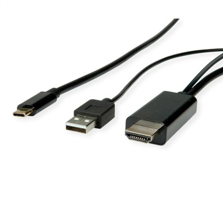 ROLINE Câble USB C-HDMI USB A,MM,1m