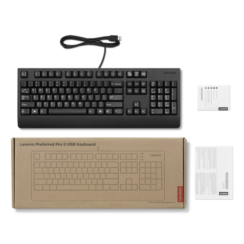 Lenovo Preferred Pro II USB -French keyboard Home/Office Black