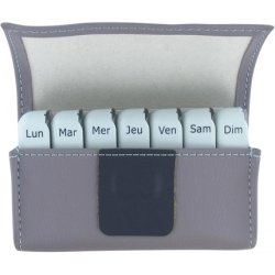 Pilbox Mini Light Grey/Turquoise Blue