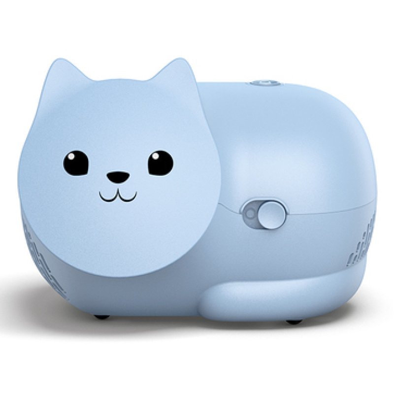 OMRON Nami Cat Child-Friendly Compressor Nebulizer for Treating Coughs, Colds, Bronchitis, Asthma and More Light Blue