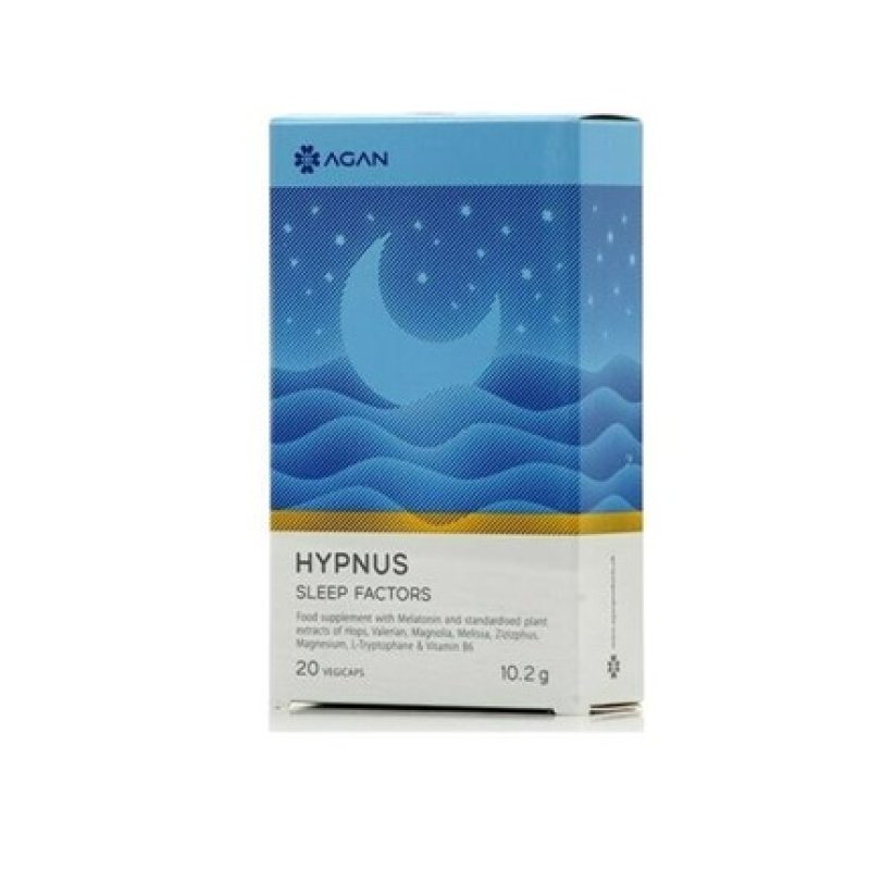 Agan Agan Hypnus Sleep Factors Dietary Supplement 20 Vegetable Capsules