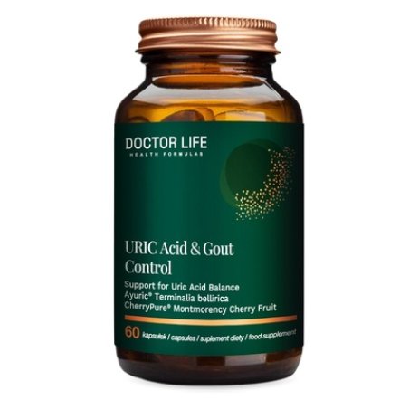 Doctor Life Uric Acid Gout Control Extract From Terminalia Bellirica 1000mg Dietary Supplement 60 Capsules
