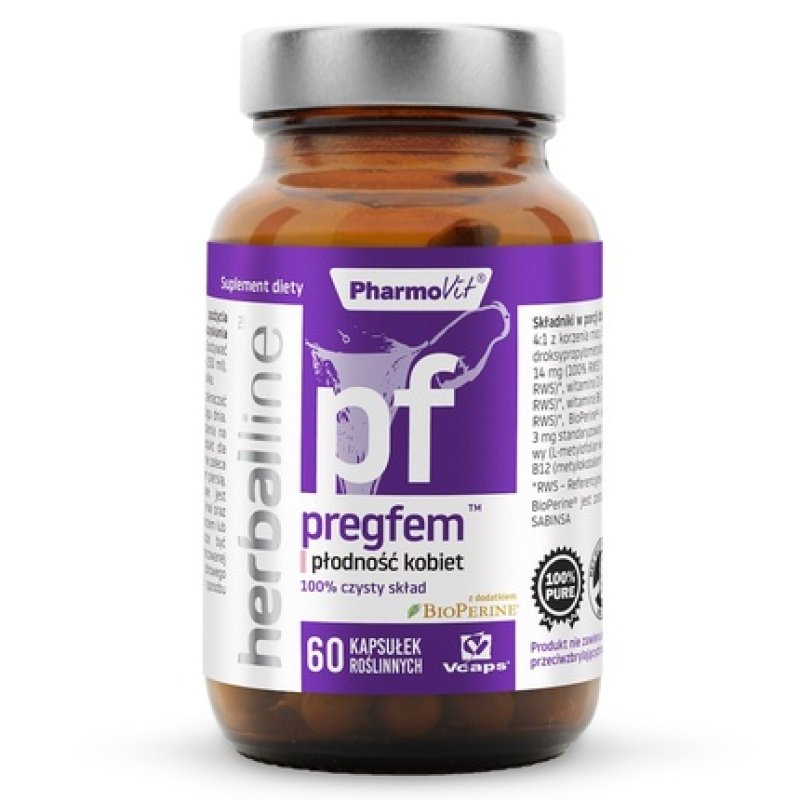 Pharmovit Pregfem Women's Fertility Dietary Supplement 60 Capsules