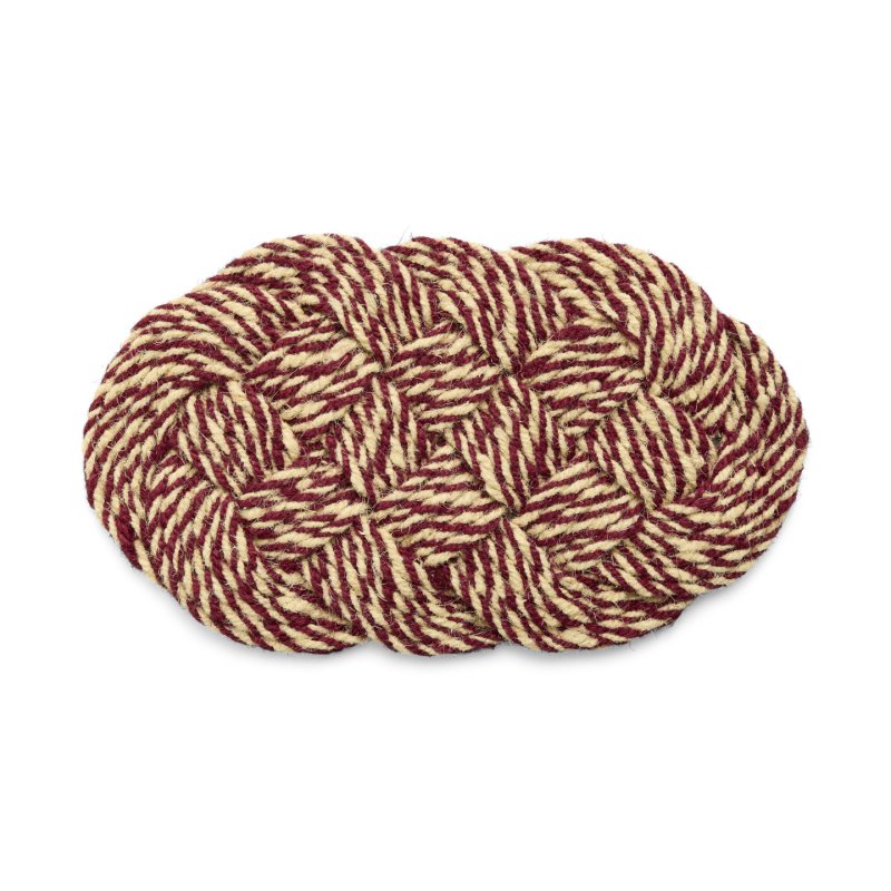 HAY - Coco Door Mat Swirl 40x80 cm (Bordeaux & Off-White)