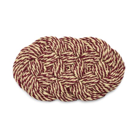 HAY - Coco Door Mat Swirl 40x80 cm (Bordeaux & Off-White)