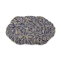 HAY - Coco Door Mat Swirl 40x80 cm (Blue & Off-White)